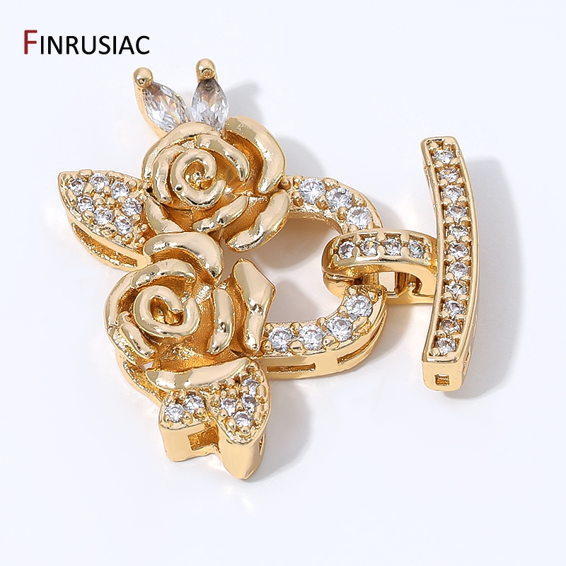 Supply Florist - 14K Gold Plated Brass Zircon Flower