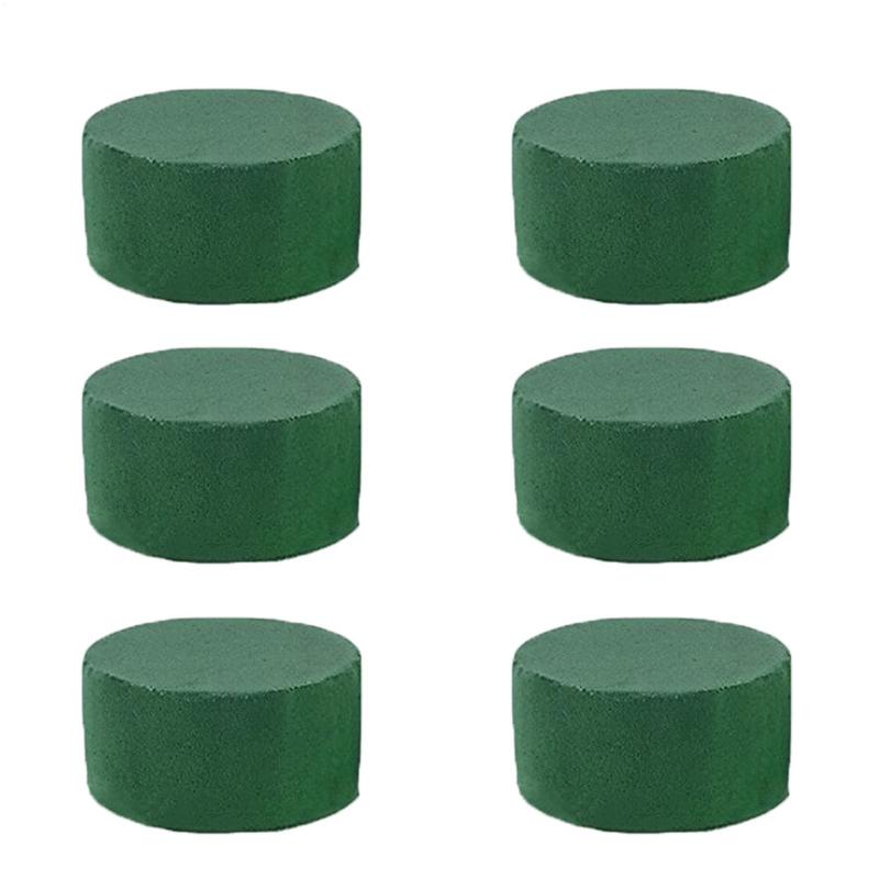 Florist Flower Supply - 6Pcs Round Floral Foam Bricks Artificial