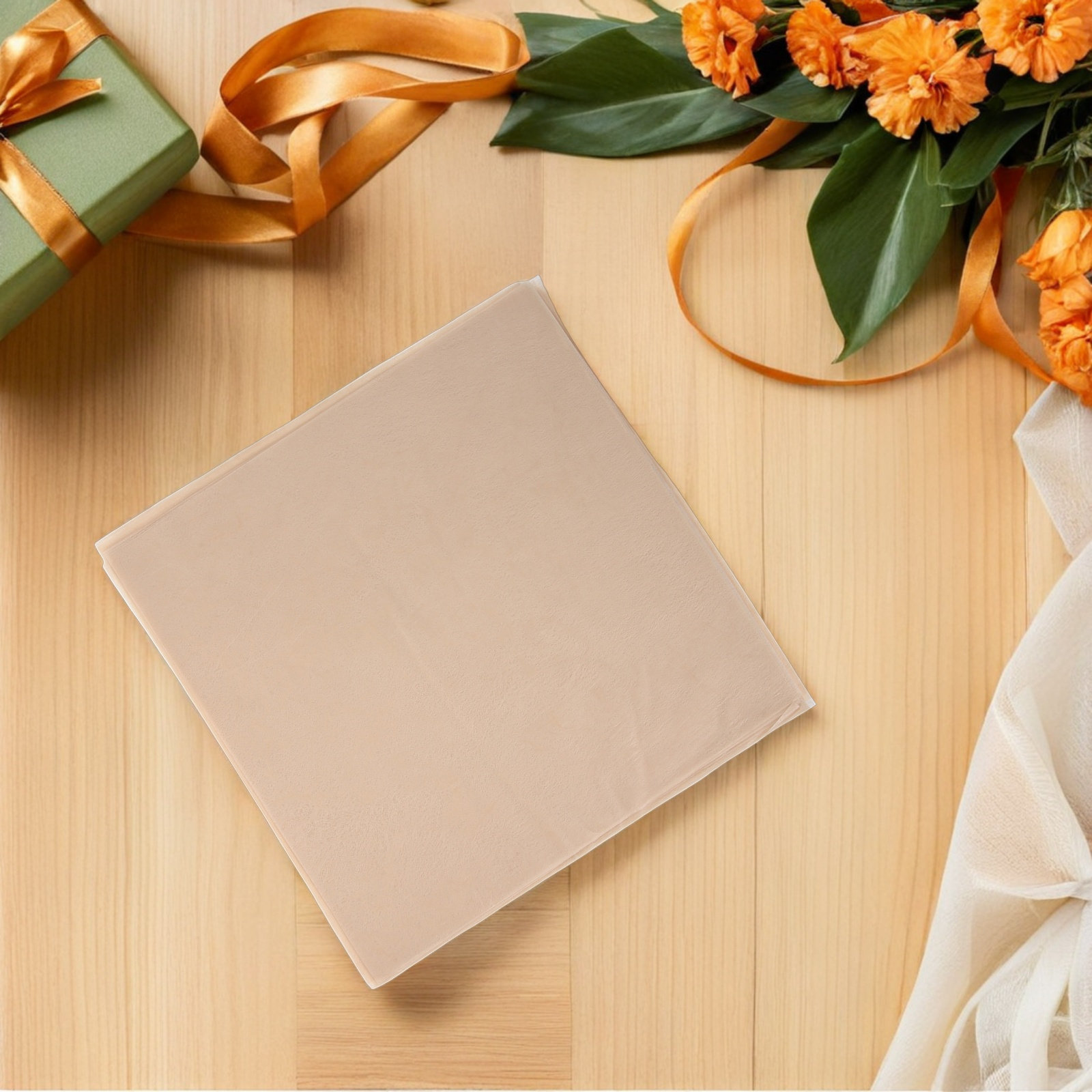 Florist Flower Supply - 100Pcs Waterproof Bouquet Wrap Paper Beige