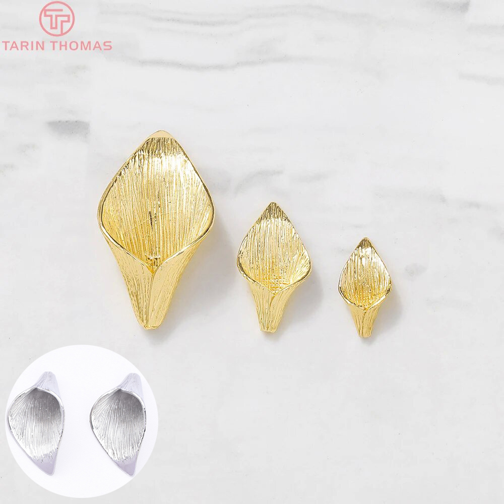 Supply Florist - (3603)6PCS 8x14MM 10x19MM 24K Gold Color