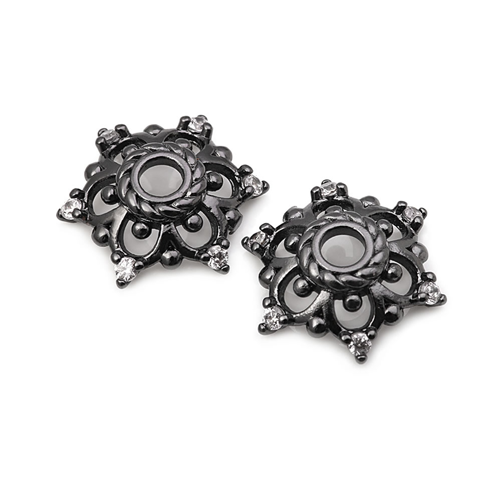 18K Gold Color Brass and Zirco - Flower Supply recension och pris