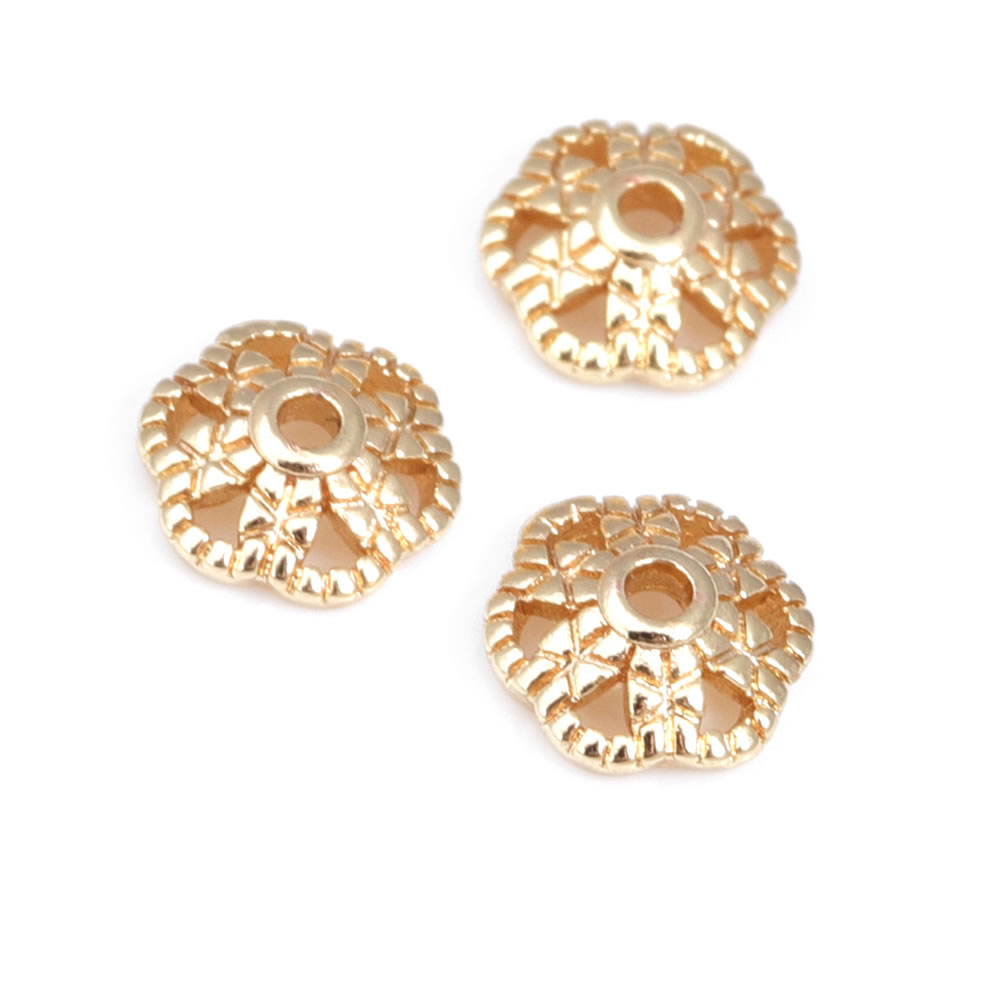 18K Gold Color Brass Flower Be - Supply Florist recension och pris