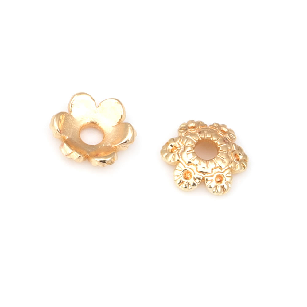 18K Gold Color Brass Flower Be - Supply Florist recension och pris