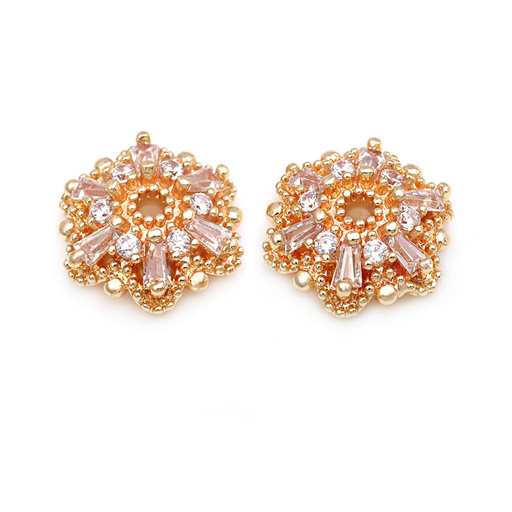 18K Gold Color Brass Zircon Fl - Supply Florist recension och pris