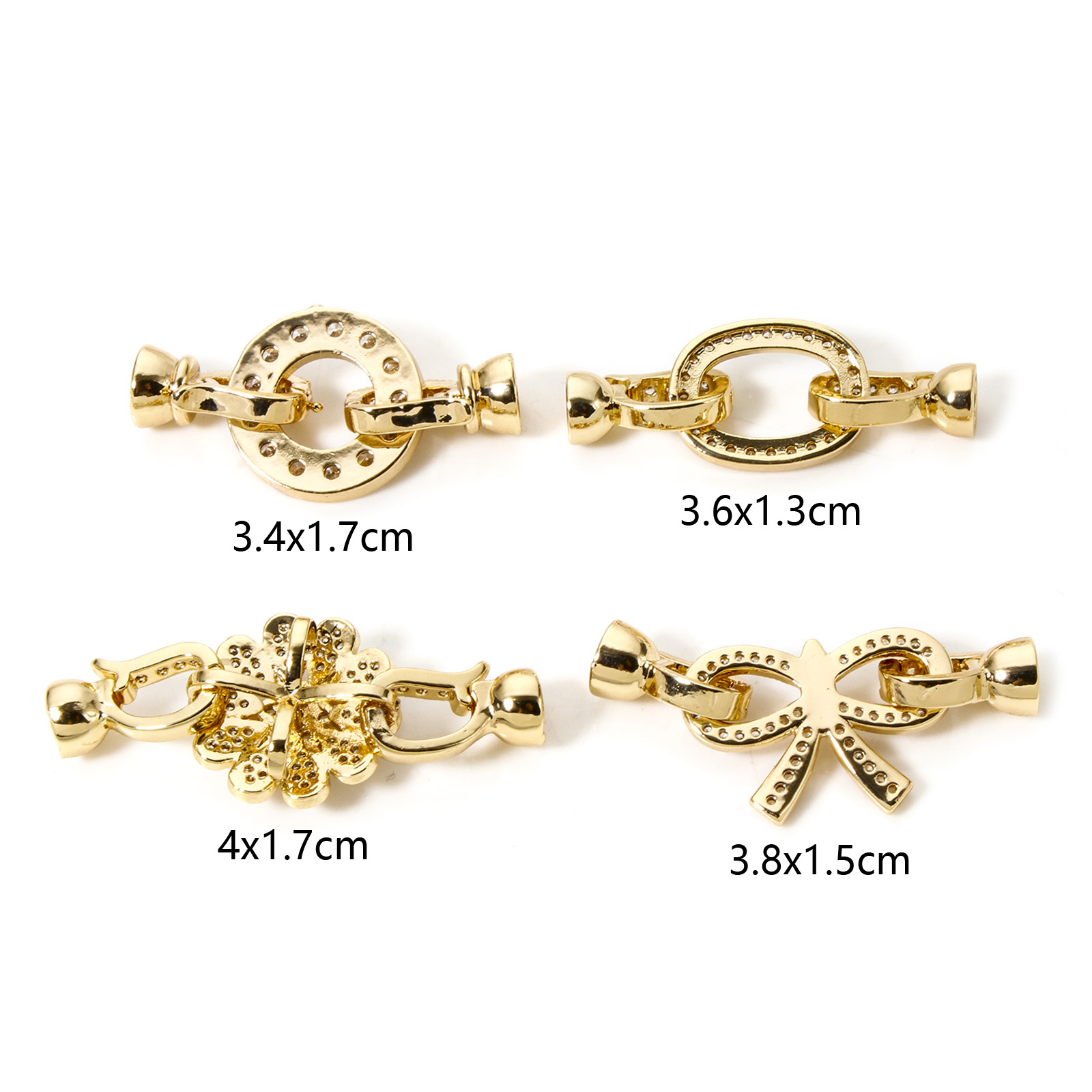 1pc Brass Fold Over Clasps Gol - Supply Florist recension och pris