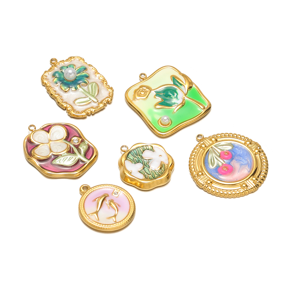 4Pcs Stainless Steel Enamel Fl - Flower Supply recension och pris