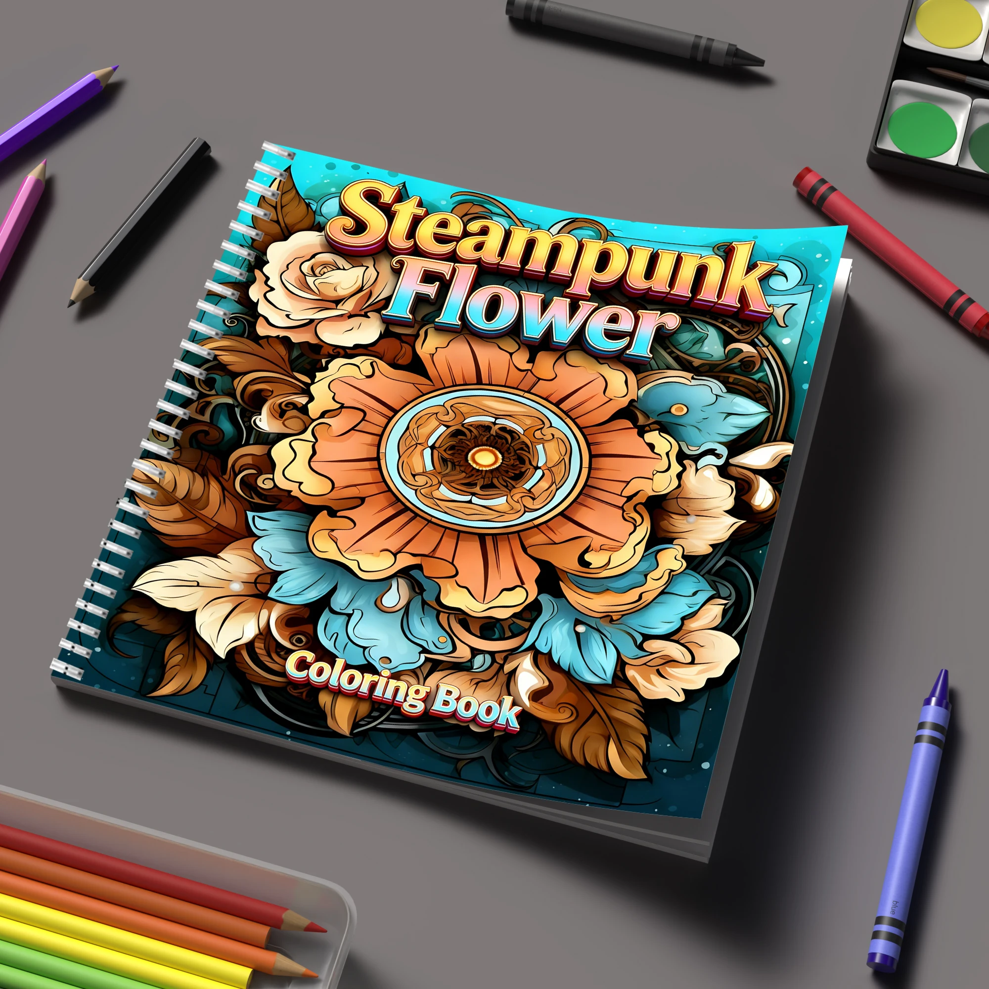 Coloring Book Steampunk Flower - Flower Supply recension och pris
