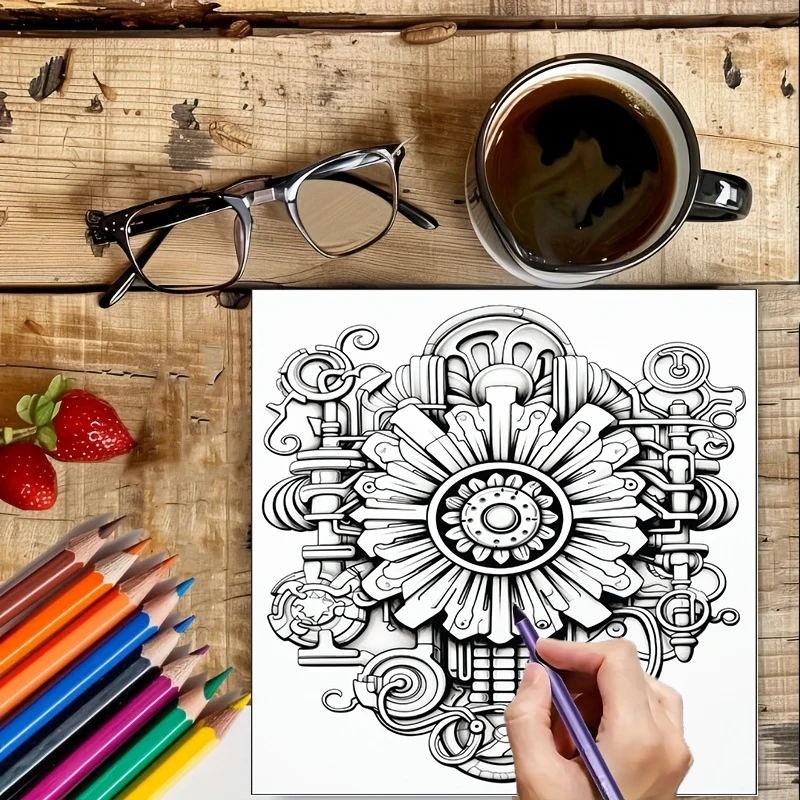Coloring Book Steampunk Flower - Flower Supply recension och pris