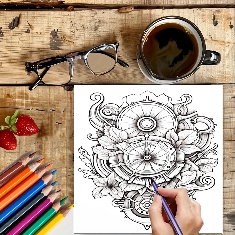 Coloring Book Steampunk Flower - Flower Supply recension och pris