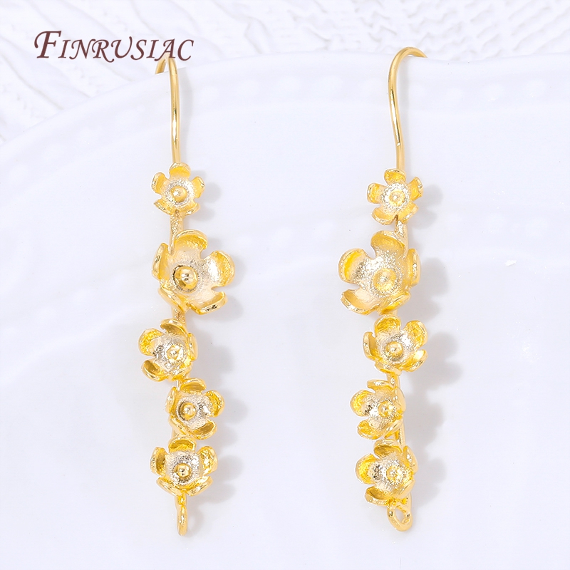 18K Gold Plated Flower Earring - Flower Supply recension och pris