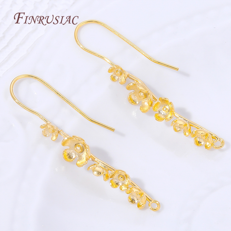 18K Gold Plated Flower Earring - Flower Supply recension och pris