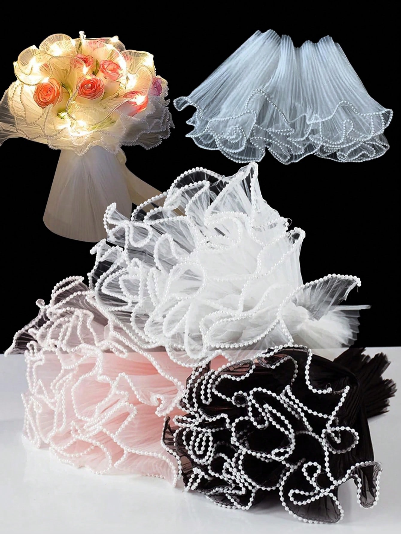 4Yards Faux Pearl Edge Flower  - Ae Florist Supply recension och pris